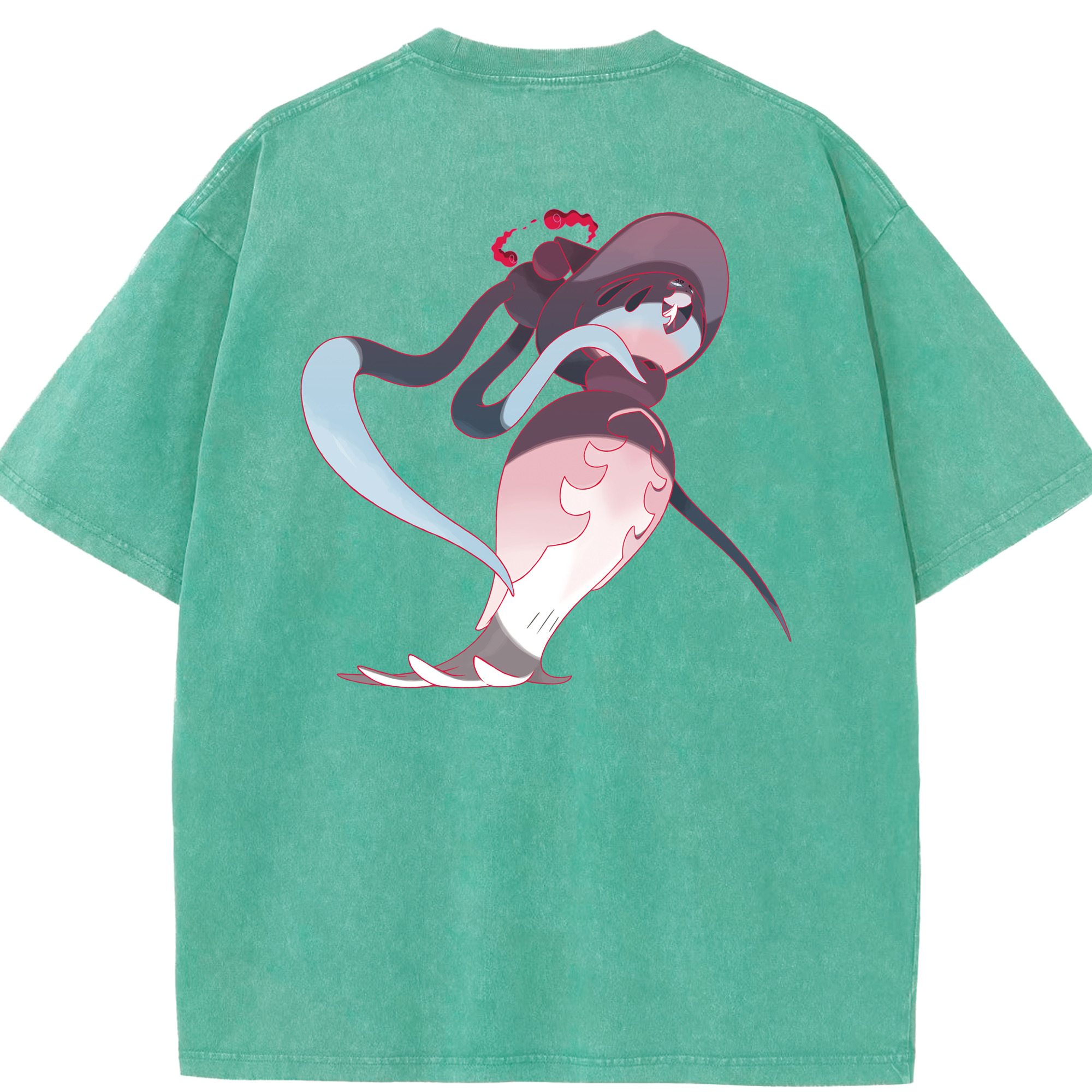 （画像用） ポケットモンスター Pokémon 綿100% ヴィンテージ風 半袖Tシャツ（背面プリント）